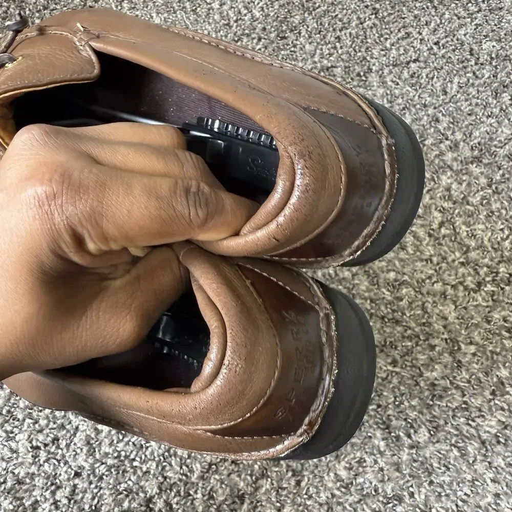 Sperry Top-Sider Men 11.5 M Brown Leather Gold Cup Driving Comfort Loafers Shoe
